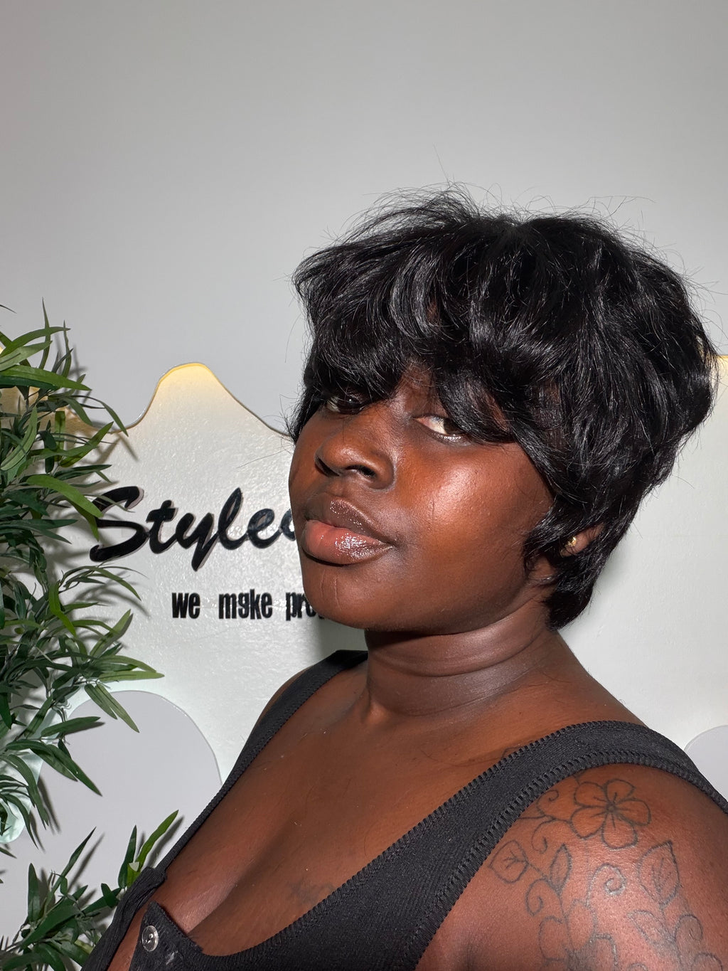 Short pixel cap wig